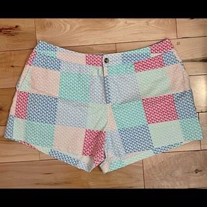 Vineyard Vines For Target Womens Patchwork Whale Shorts Pink Blue Size 14